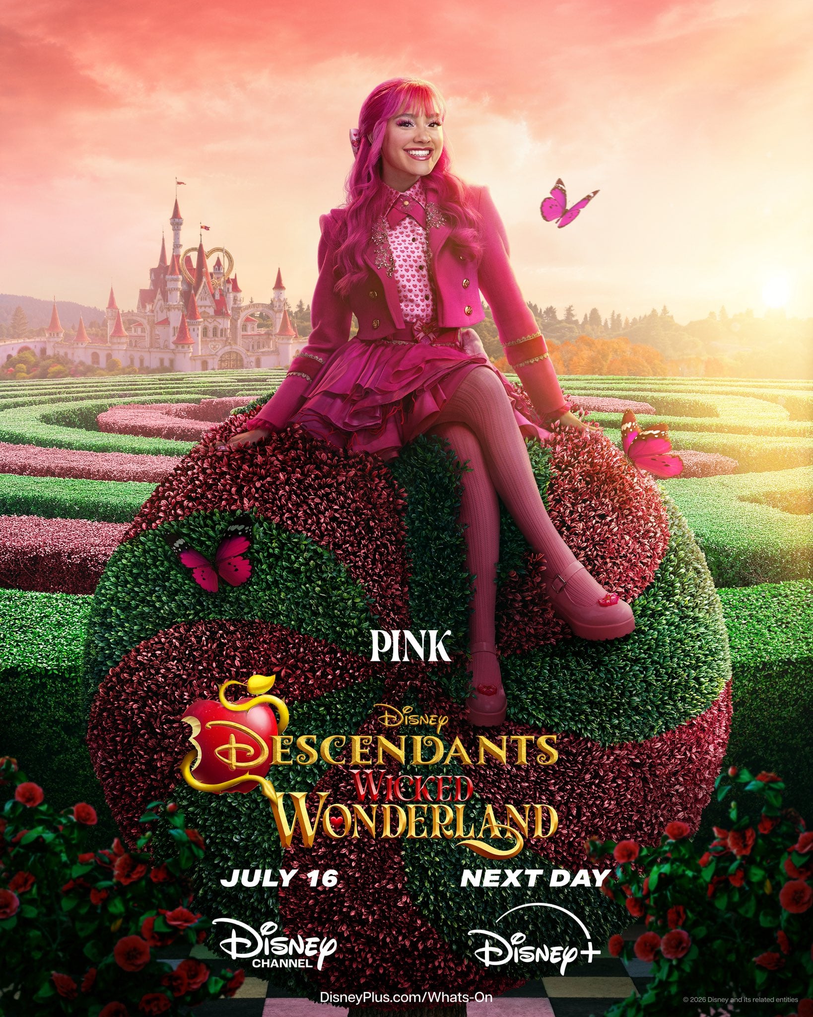 Liamani Segura como Pink en la película "Descendants: Wicked Wonderland" (Foto: Suzanne Todd Productions / Disney Channel)