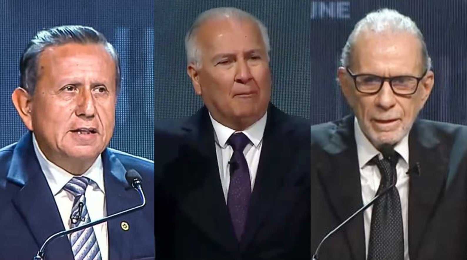 Antonio Ortiz, Alfonso López Chau y Ricardo Belmont. Foto: Composición/Captura JNE