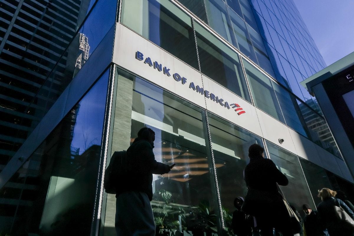 A Bank of America branch in New York.