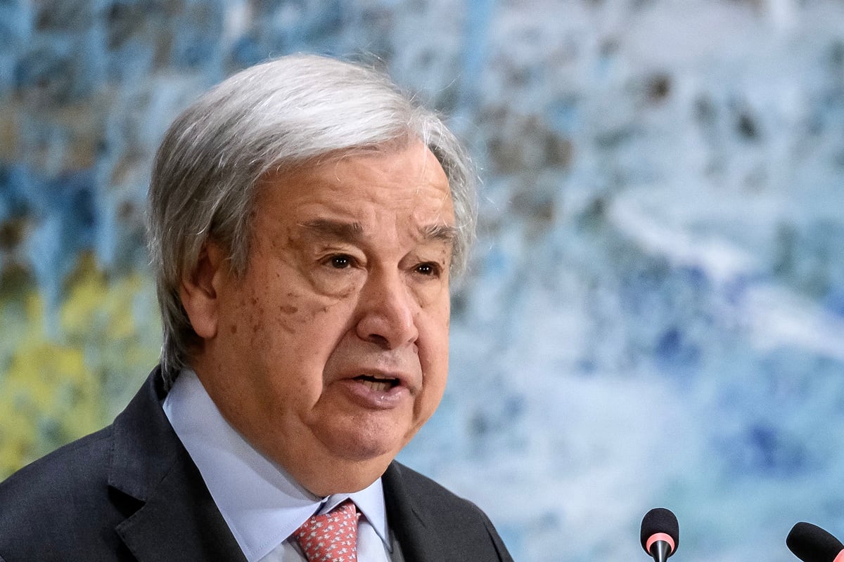Desde la sede de Naciones Unidas, Guterres alertó que el conflicto ha alcanzado un punto crítico. (Fabrice COFFRINI / AFP)