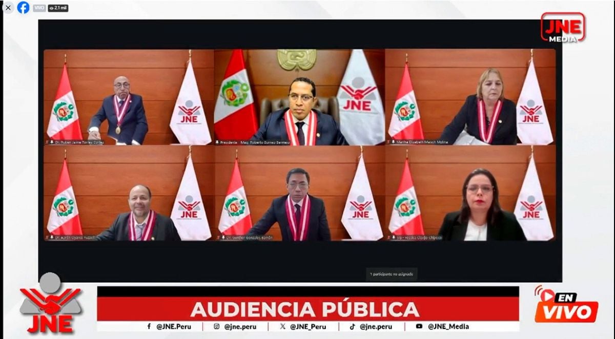 El Pleno del JNE declaró infundadas las apelaciones que buscaban la nulidad masiva de mesas de votación en Lima y el extranjero. Foto: JNE.