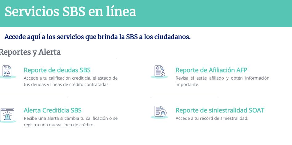 Para poder ver cuál es tu AFP, selecciona la opción "Reporte de Afiliación AFP" (Foto: SBS)