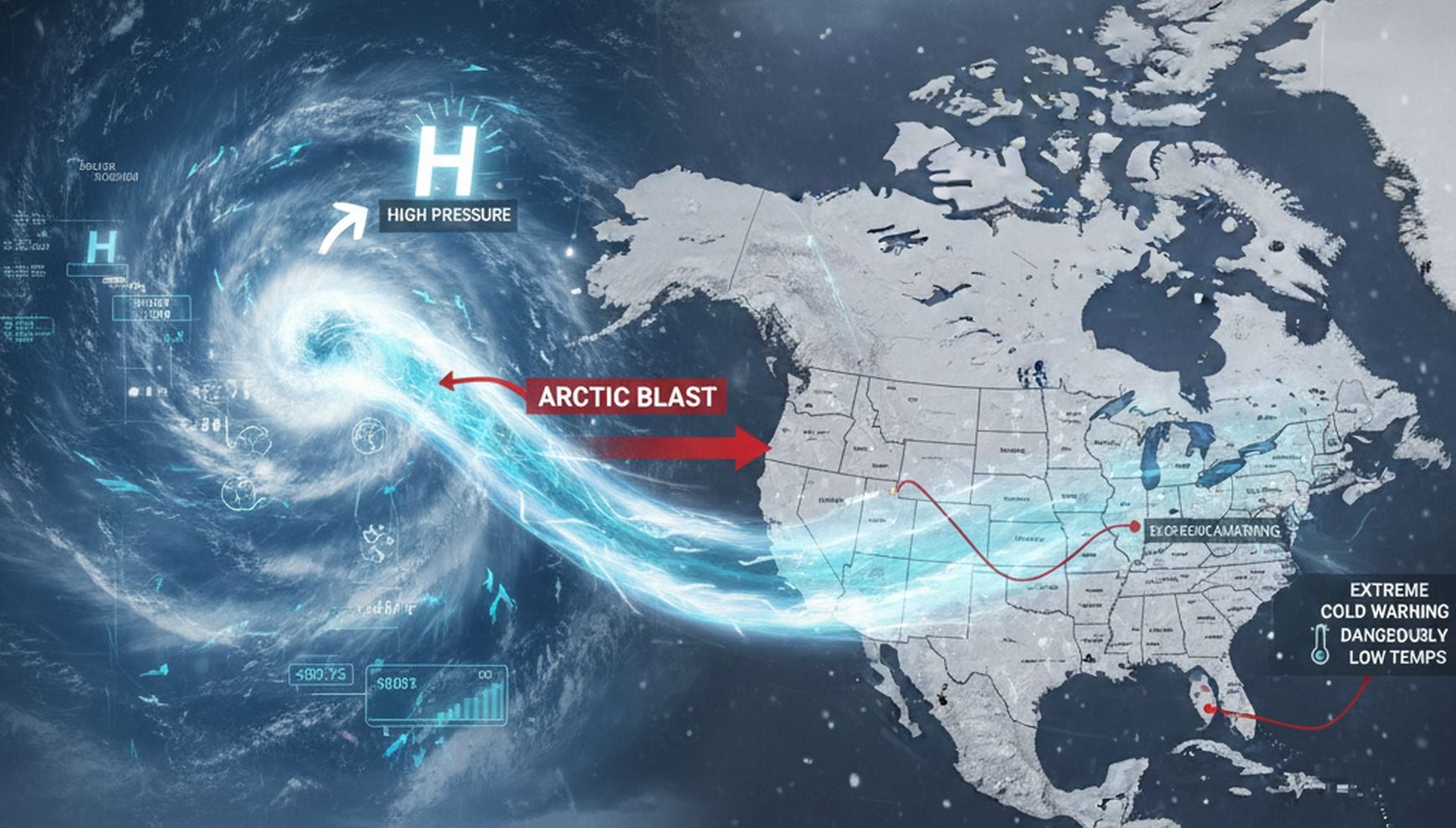 Averigua cómo se originó la megatormenta invernal Fern que causa estragos en EE.UU. (Crédito: Imagen creada por Gestión MIX usando la IA de Gemini)