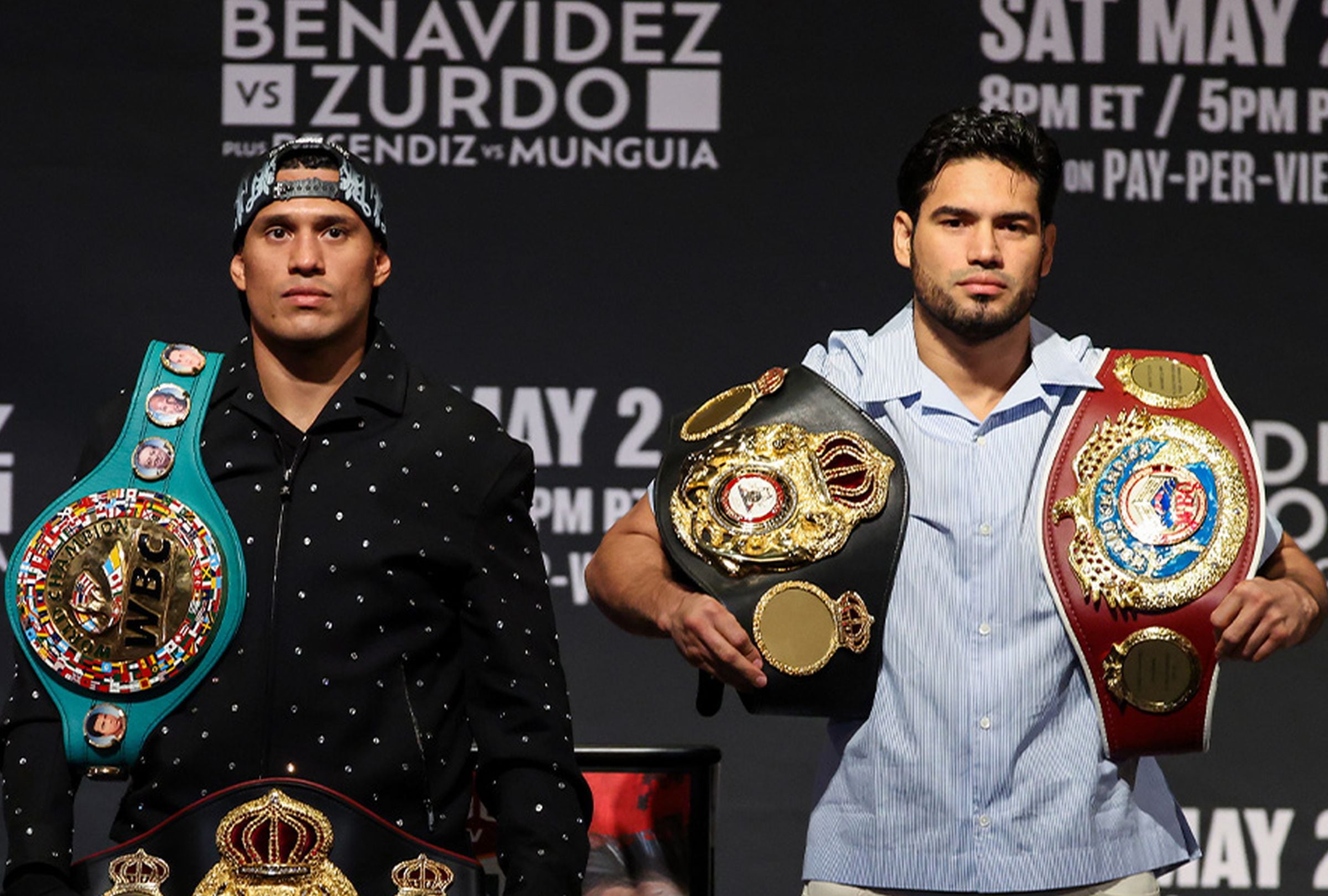 Revisa esta nota para que sepas a qué hora inicia y qué canal transmite la pelea David Benavidez vs. Gilberto Ramírez EN VIVO. (Foto: @GoldenBoyBoxing / X)