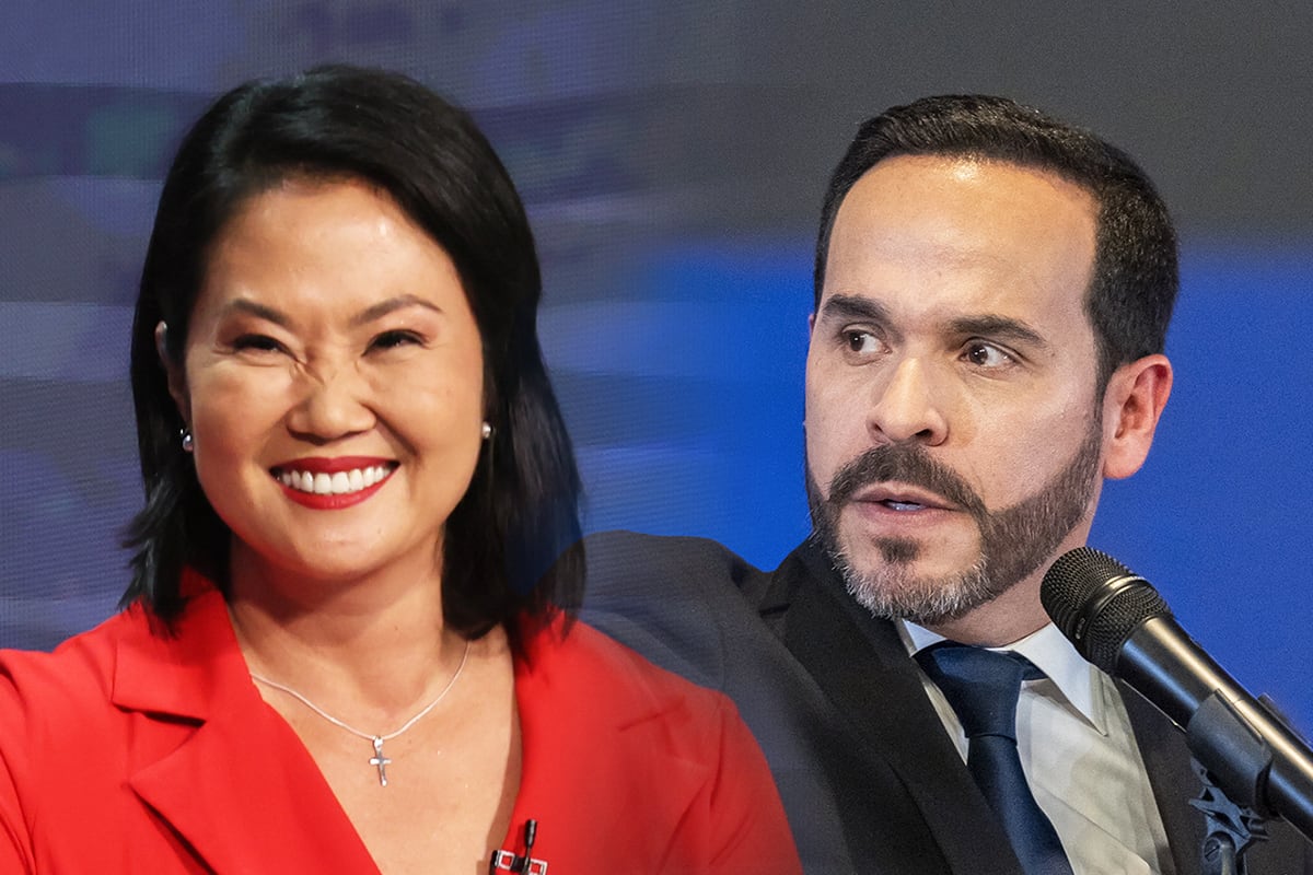 Keiko Fujimori y Abelardo de la Espriella. (Fotos: Bloomberg/composición de Gestión)