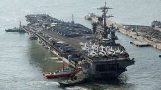Portaaviones de Estados Unidos llegó a Corea del Sur y realiza maniobras militares