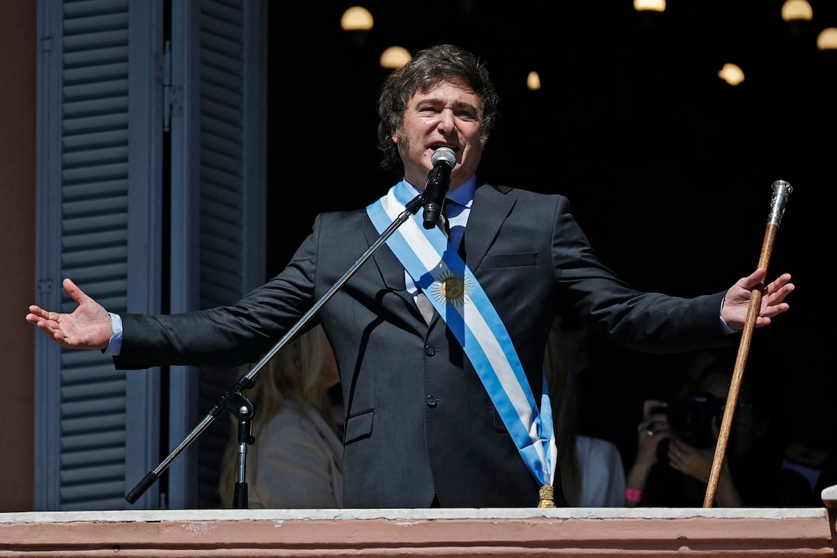 El nuevo presidente de Argentina, Javier Milei. (Foto de Emiliano LASALVIA/AFP)