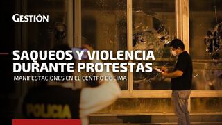 Protestas en el Centro de Lima: las imágenes de los daños causados por vándalos tras las manifestaciones