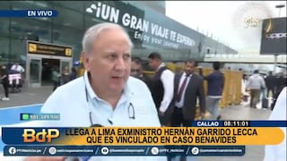 Caso Benavides: Garrido Lecca insiste en que no conoce a Villanueva y demás investigados