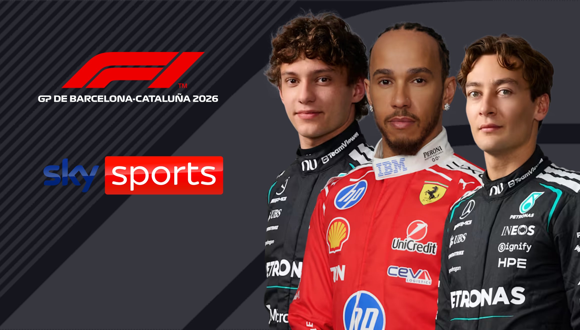 Cobertura televisiva de la máxima categoría del automovilismo. Sepa dónde ver la carrera del GP de Barcelona-Cataluña 2026 a través de la señal de SKY Sports en vivo gratis por F1 TV y la plataforma digital SKY Plus online hoy. | Crédito: f1.com / Composición Gestión Mix