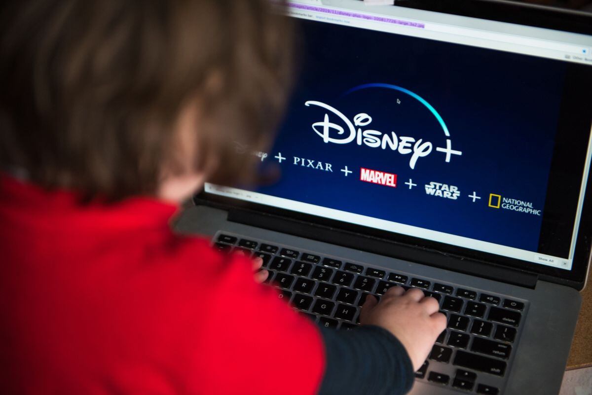 El logo de la plataforma Disney Plus (Foto: Bloomberg)
