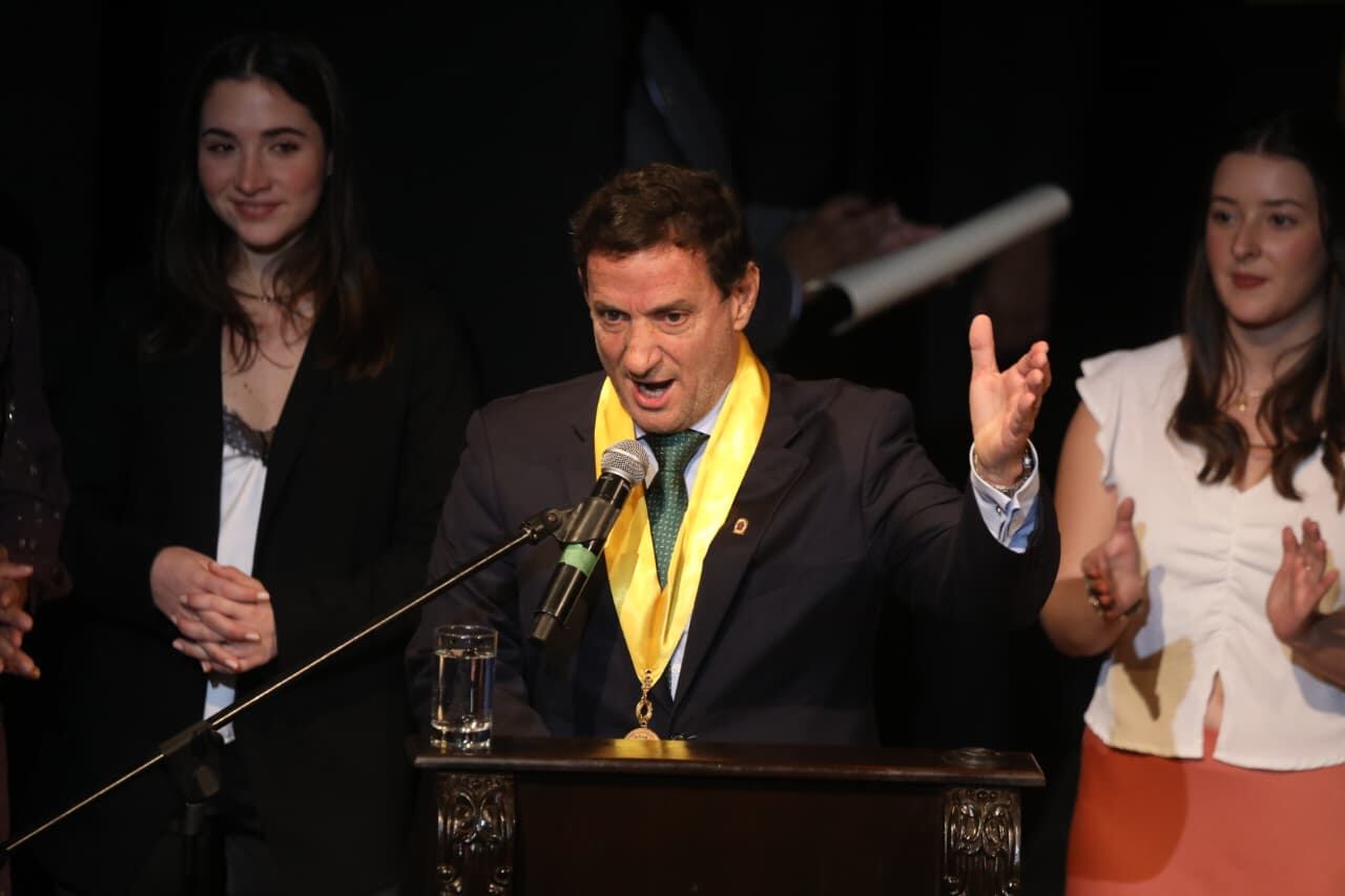 En su primer discurso, Reggiardo centró su mensaje en la recuperación de la seguridad y la tranquilidad en la capital. Foto: GEC.