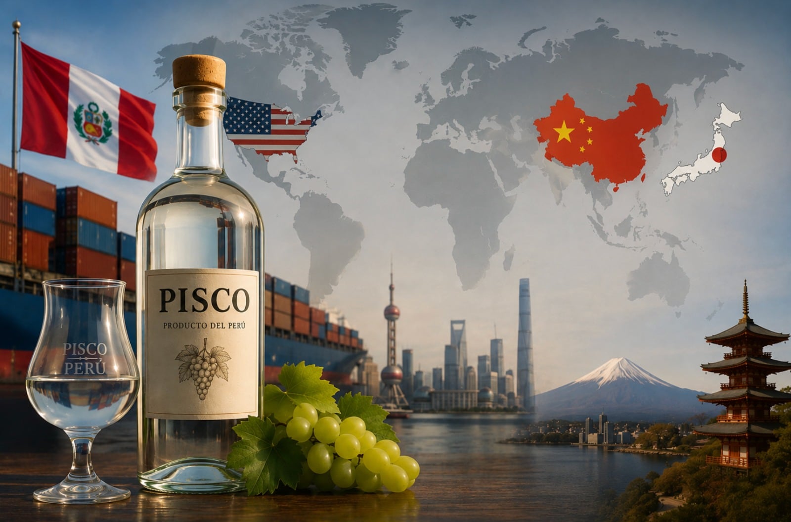 Exportadores de pisco buscan ingresar a mercados asiáticos ante cambios en la demanda internacional. (Imagen de referencia)