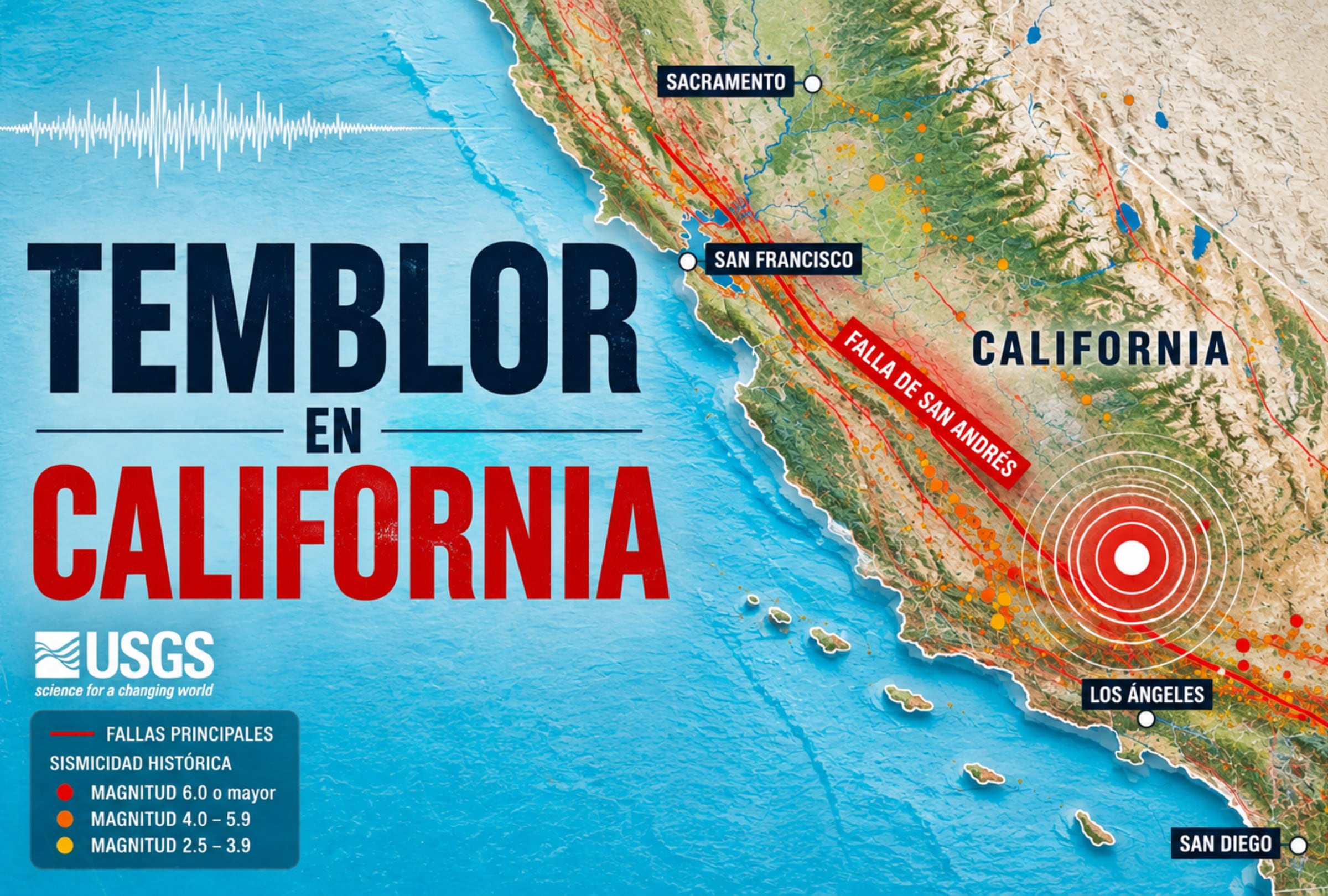 LOS ÁNGELES, CALIFORNIA (ESTADOS UNIDOS), 17/08/2026.- Te compartimos los datos sobre dónde y a qué hora fueron registrados los últimos temblores en California este lunes 17 de agosto, así como su magnitud, profundidad y epicentro, según el reporte del Servicio Geológico de Estados Unidos (USGS). FOTO DE NOÉ YACTAYO