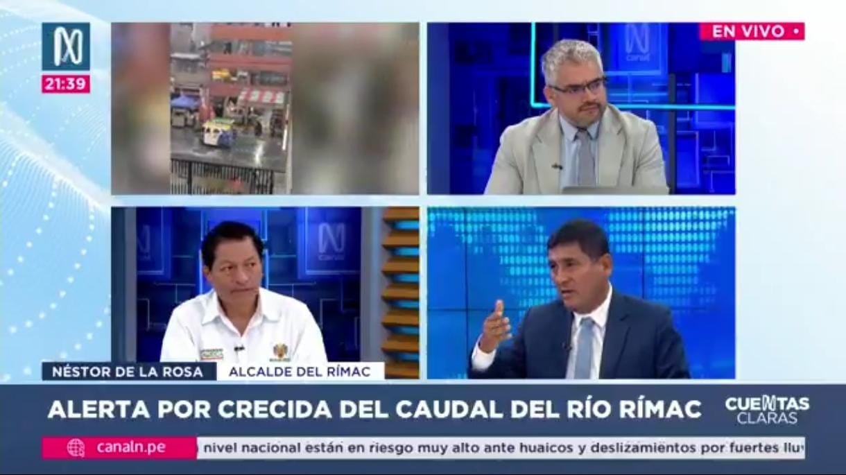 Crece preocupación en alcaldes por aumento de caudal del Río Rímac. Foto: Captura Canal N.