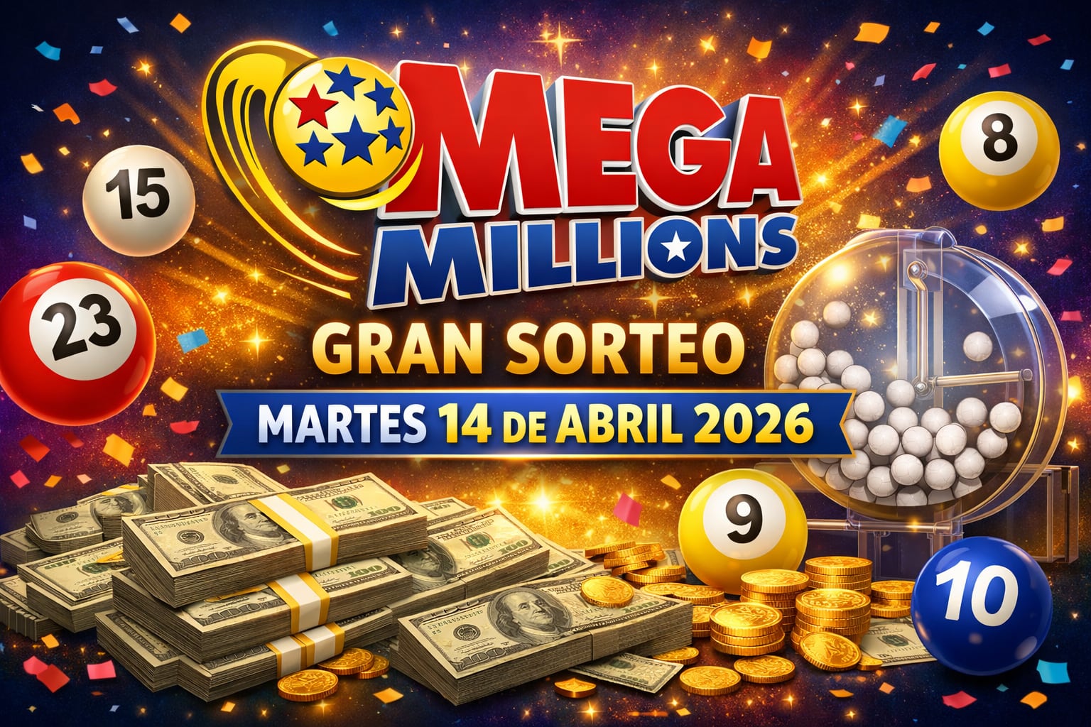 No te pierdas el Mega Millions de hoy martes 14 de abril de 2026 (Imagen hecha por Gestión con apoyo de la IA Gemini)