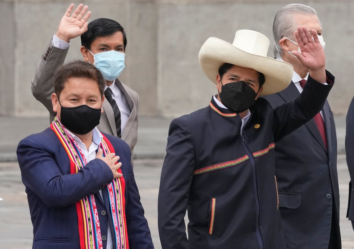 Guido Bellido busca amnistiar al expresidente Pedro Castillo por el golpe de Estado. (AP Photo/Martin Mejia)