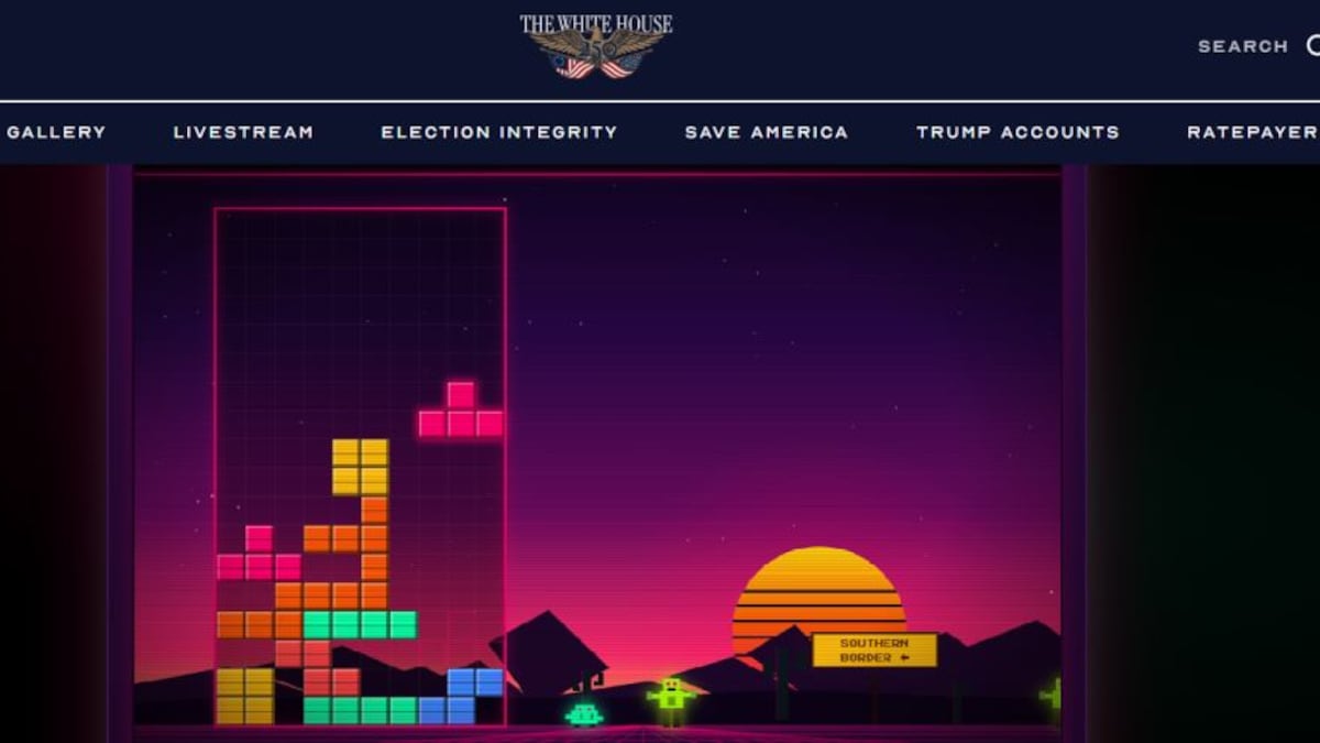 Casa Blanca retira de su página un juego tipo Tetris llamado “Construye el muro”
