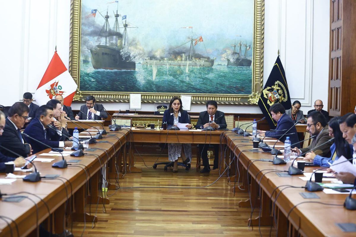 La sesión de la Junta de Portavoces fue conducida por la primera vicepresidenta del Parlamento, Patricia Juárez. Foto: Congreso.