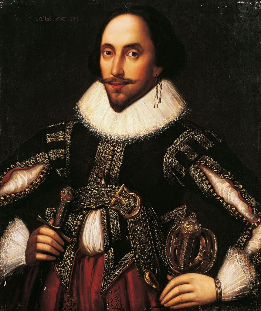 William Shakespeare en un cuadro de Louis Coblitz de 1847. | Crédito: Autor desconocido