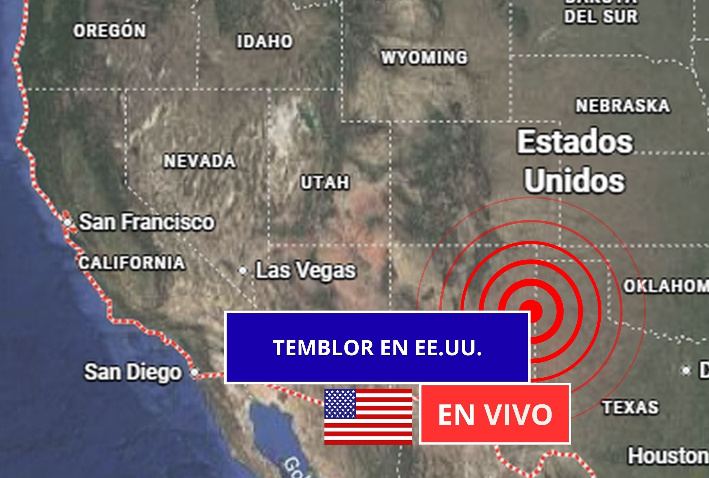 Sigue el reporte oficial del Servicio Geológico de Estados Unidos (USGS, por sus siglas en inglés) sobre los últimos temblores registrados en EE.UU. hoy, 15 de julio de 2026. (Imagen creada con foto de Google Maps para Gestión Mix)