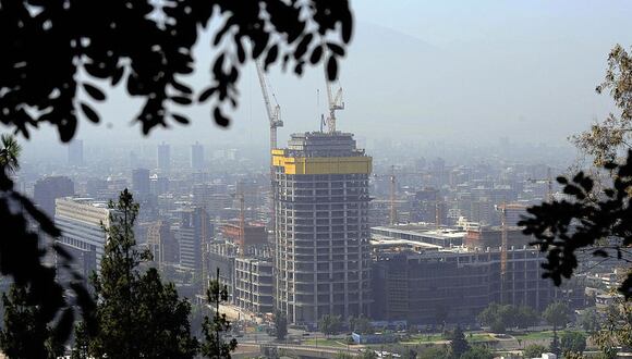 Construcción de un edificio en Santiago de Chile.