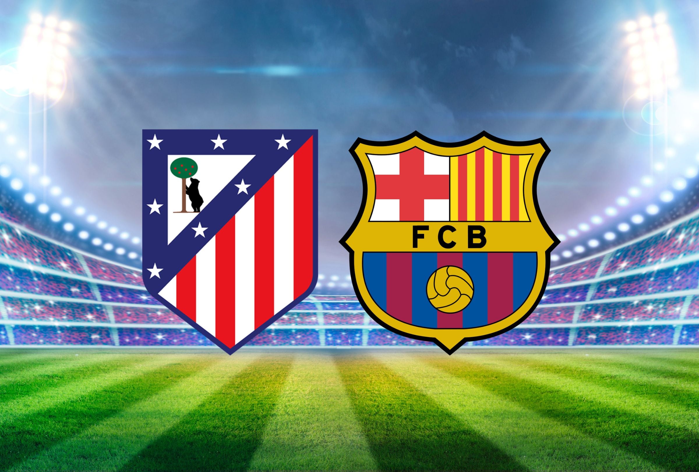 Revisa esta nota para que sepas cómo ver EN VIVO y EN DIRECTO el partido Atlético de Madrid - FC Barcelona por la Champions League vía Movistar Plus. (Foto: Composición Gestión Mix)