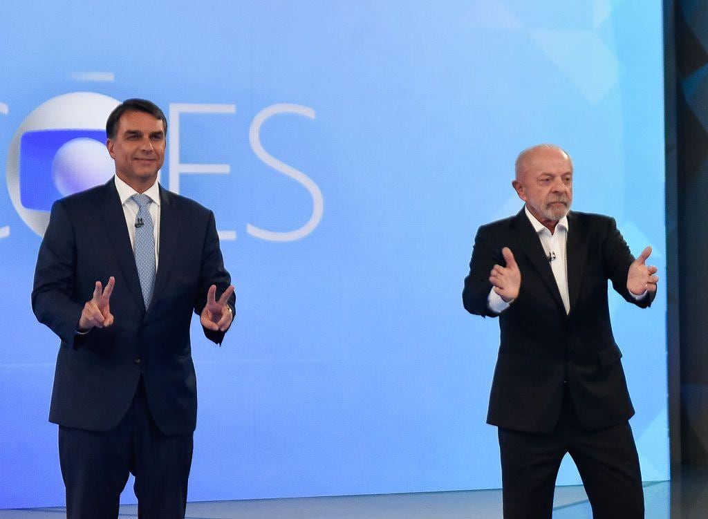 Flávio Bolsonaro y Luiz Inácio Lula da Silva participaron en dos debates para el balotaje.