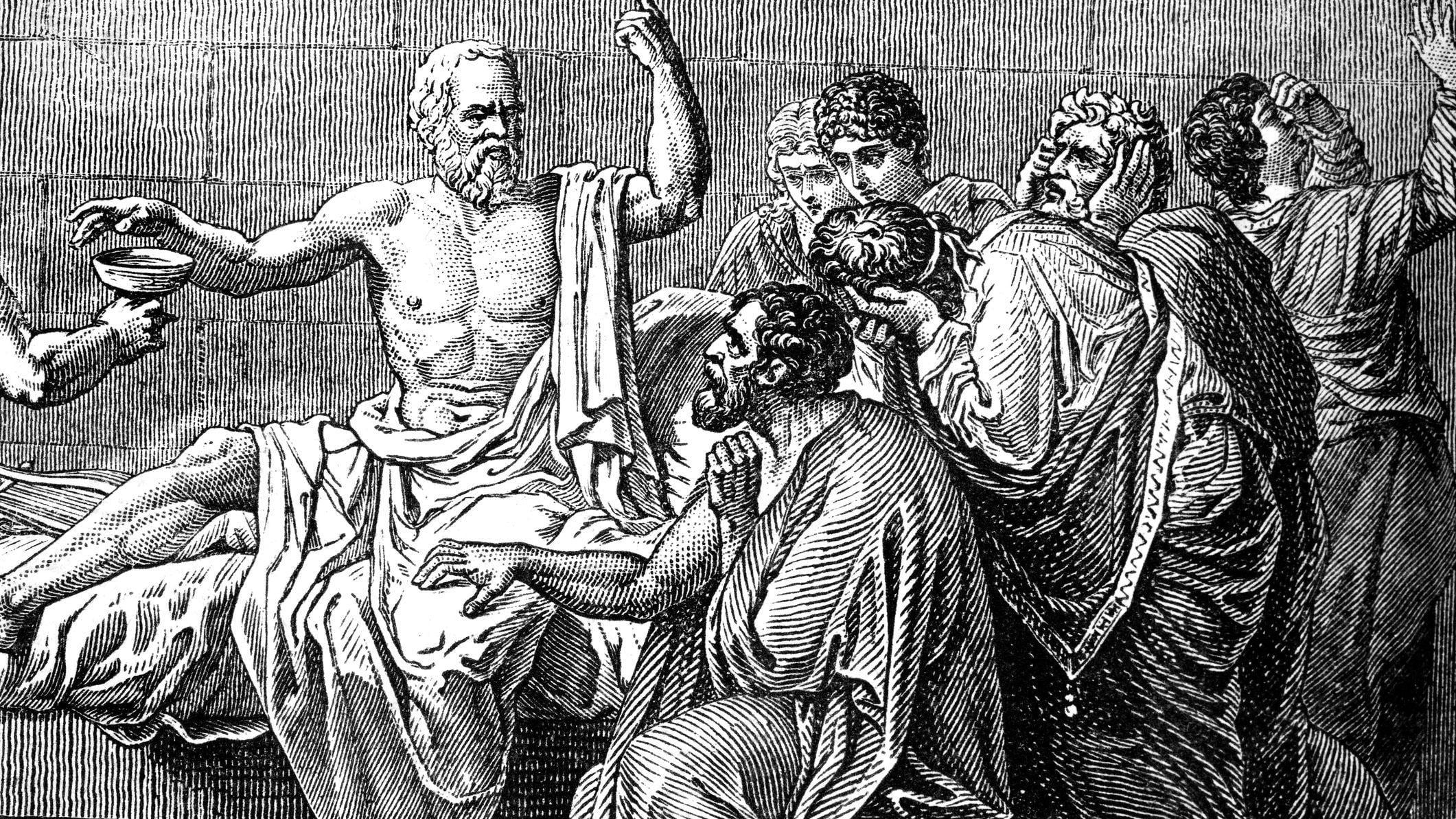 Grabado de Sócrates muerte en 1876. | Crédito: iStock