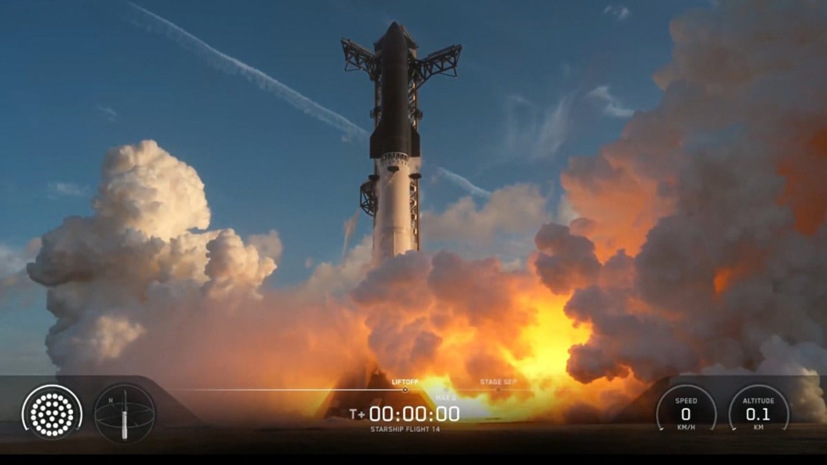 SpaceX logra el hito de poner en la órbita terrestre su enorme Starship