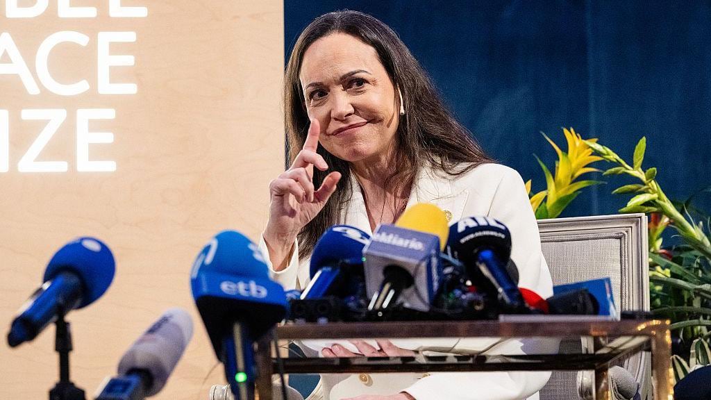 "La libertad está cerca", dijo recientemente María Corina Machado. Foto: Bloomberg