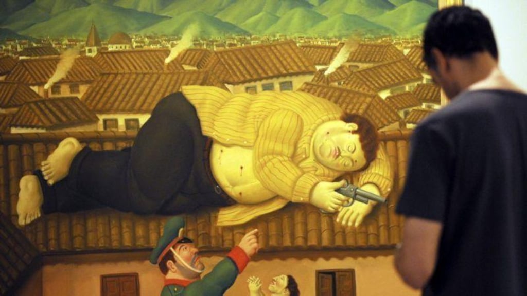 Cuadros de Fernando Botero sobre Pablo Escobar se pueden apreciar en el Museo de Antioquia, ubicado en la ciudad de Medellín.