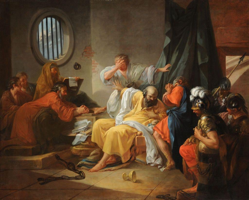 La muerte de Sócrates hizo de la cicuta uno de los venenos más célebres de la historia. | Crédito: Jacques Philippe Joseph de Saint-Quentin