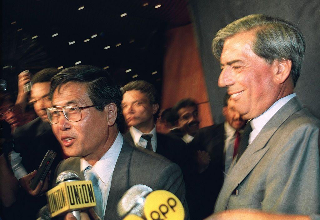 Alberto Fujimori y Mario Vargas Llosa, candidatos que disputaron la segunda vuelta en 1990. Fujimori Fujimori se proclamó ganador. Foto: archivo / Getty Images
