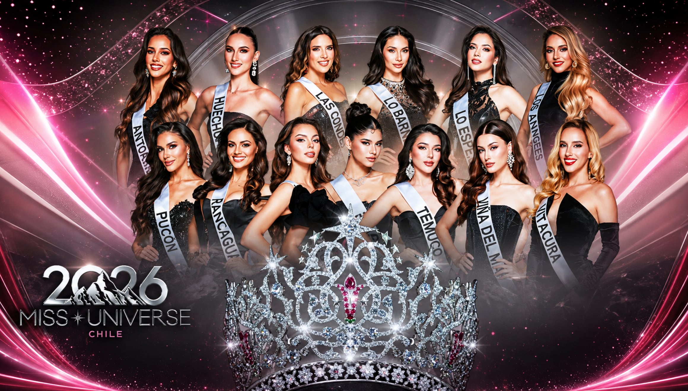La reina electa de Miss Universo Chile 2026 celebra su triunfo sobre el escenario tras conocerse el veredicto final del jurado en Santiago. | Crédito: @muniversocl / Instagram / Composición Gestión Mix