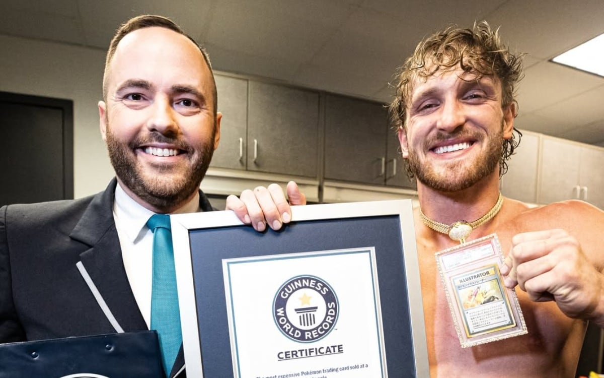 Logan Paul hizo historia al vender una carta Pokémon Pikachu Illustrator por más de 16.4 millones de dólares. (Foto: @loganpaul / Instagram)