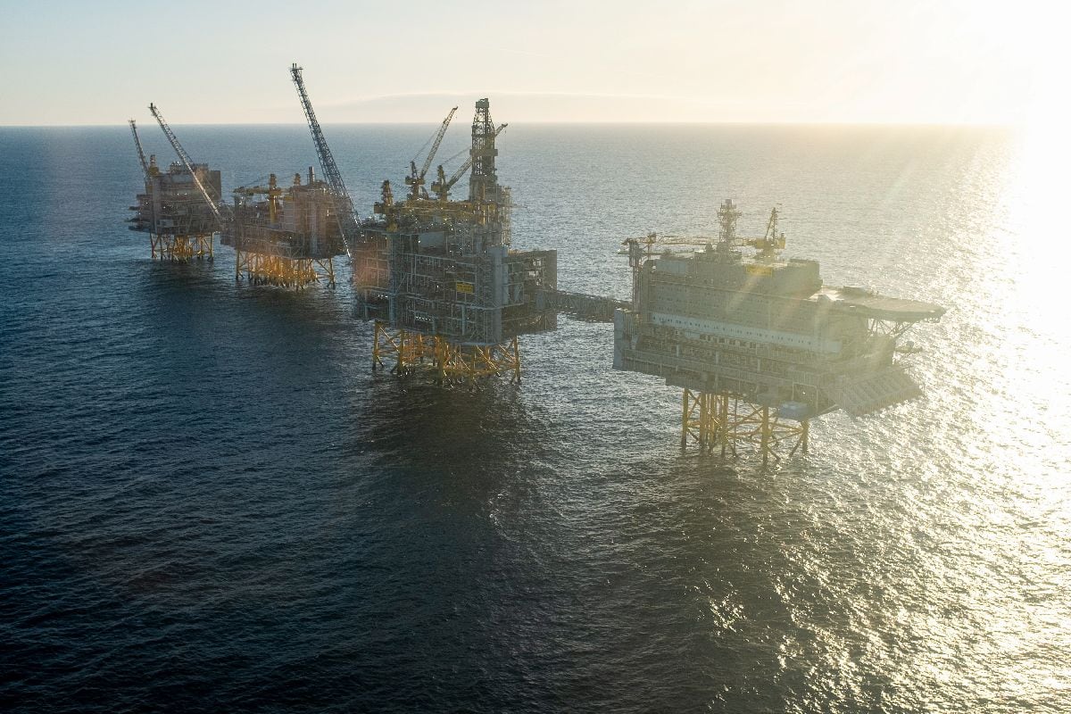 La plataforma de perforación petrolera offshore Equinor ASA en el campo petrolífero Johan Sverdrup en el Mar del Norte, Noruega, el lunes 13 de febrero de 2023.