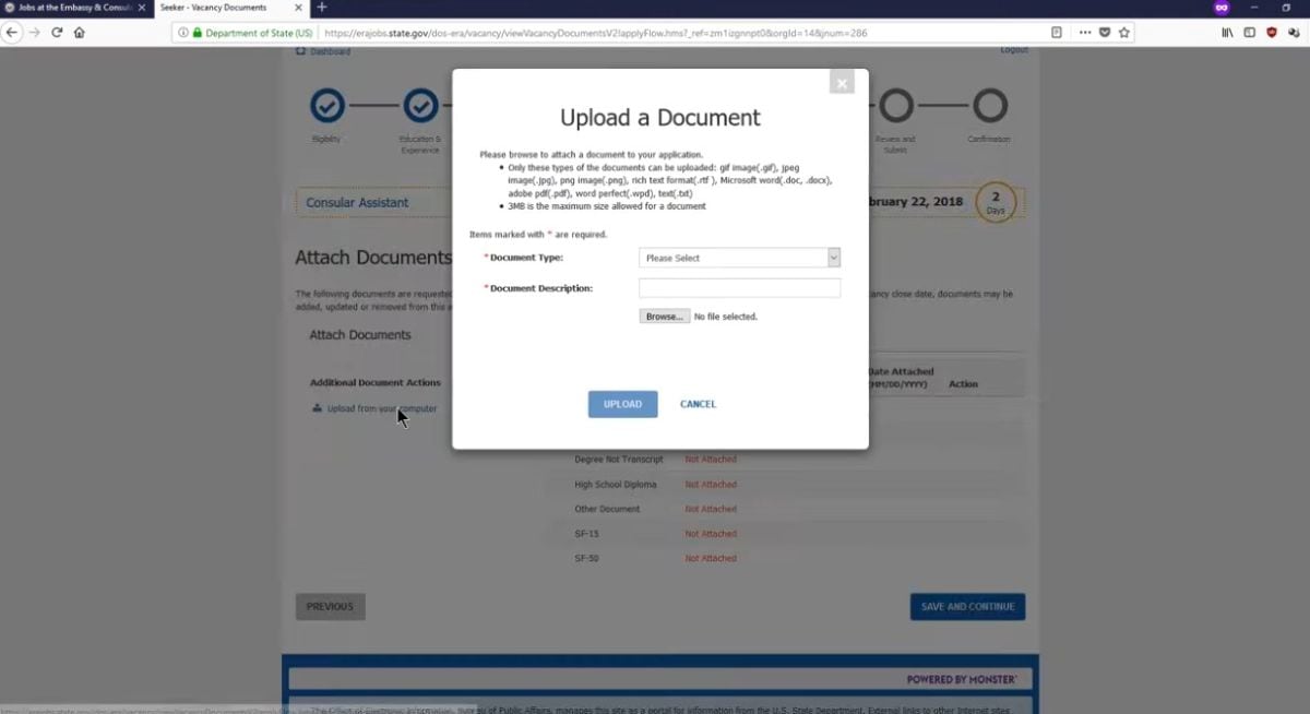Se debe cargar en la sección de documentos de su solicitud, su último certificado oficial de educación. Foto: ERA.