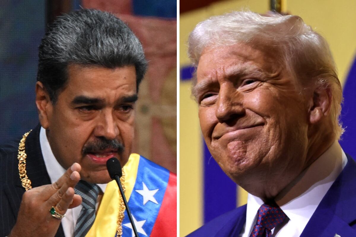 El mandatario venezolano, Nicolás Maduro; y el presidente de Estados Unidos, Donald Trump. (Fotos de Federico PARRA / Samuel CORUM / AFP)