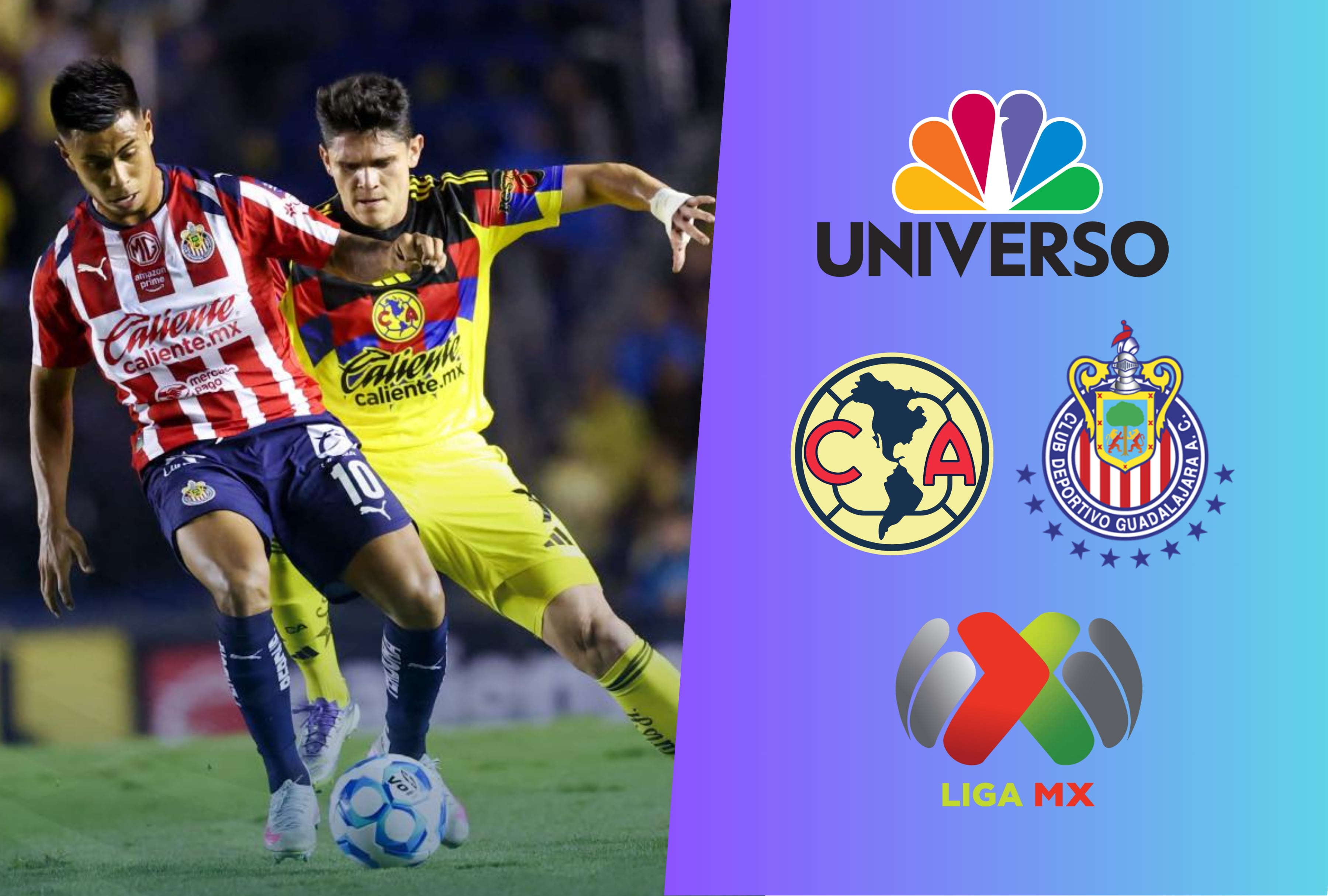 Sigue el duelo América vs. Chivas por Canal Universo y Universo NOW. La mejor señal para ver el Clásico en EE. UU. este 2026 está aquí. ¡Activa tu cuenta y vive la pasión del fútbol mexicano desde cualquier dispositivo! | Crédito: Chivas / Facebook / Composición Mag