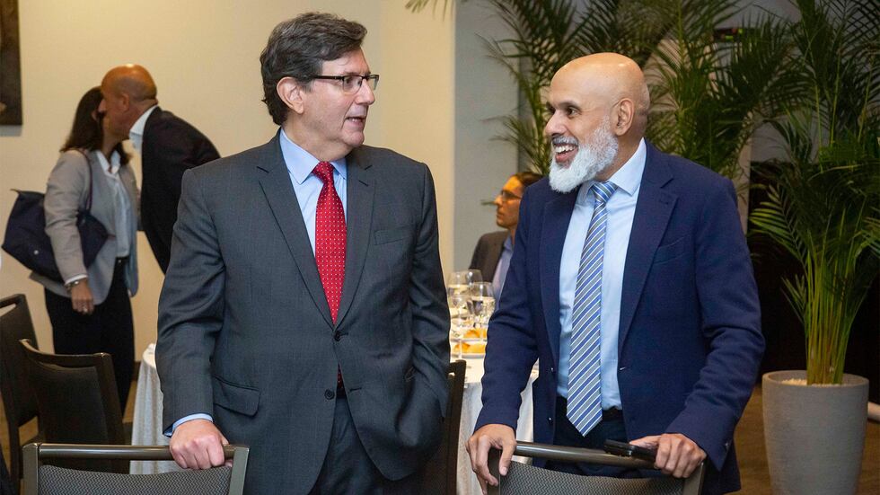 Samuel Ortiz (Embajador de Argentina en Perú) y Ariel Palumbo (Integratel Perú)