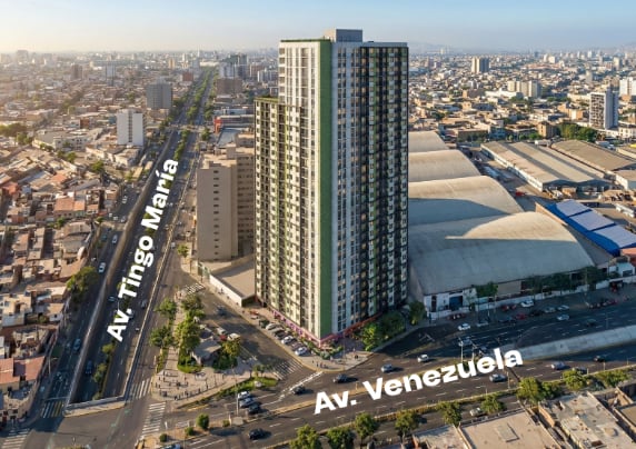 Albamar | Flex se ubicará en la intersección de las avenidas Venezuela y Tingo María, frente a una futura estación de la Línea 2 del Metro de Lima. (Foto: Albamar)