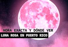 ¿A qué hora empieza y cómo ver la Luna Rosa este 23 de abril desde Puerto Rico?