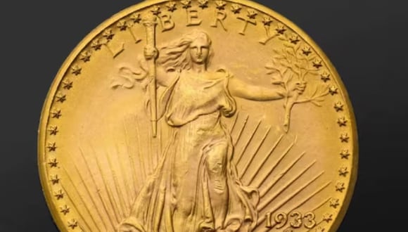 La última subasta de la moneda Double Eagle de 1933 se realizó en 2021 por una gran suma de dinero en Estados Unidos (Foto: Sotheby’s)