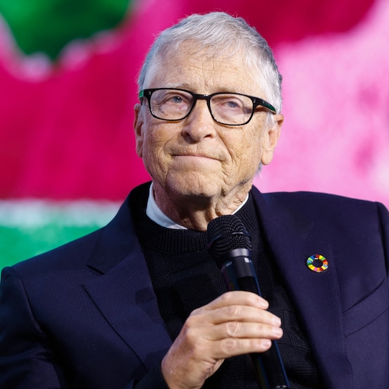 El cofundador de Microsoft, Bill Gates, habla durante el primer evento global Goalkeepers de la Fundación Gates en los países nórdicos, que se celebra en Estocolmo, Suecia, el 22 de enero de 2026. (JERREVANG / Agencia de Noticias TT / AFP).