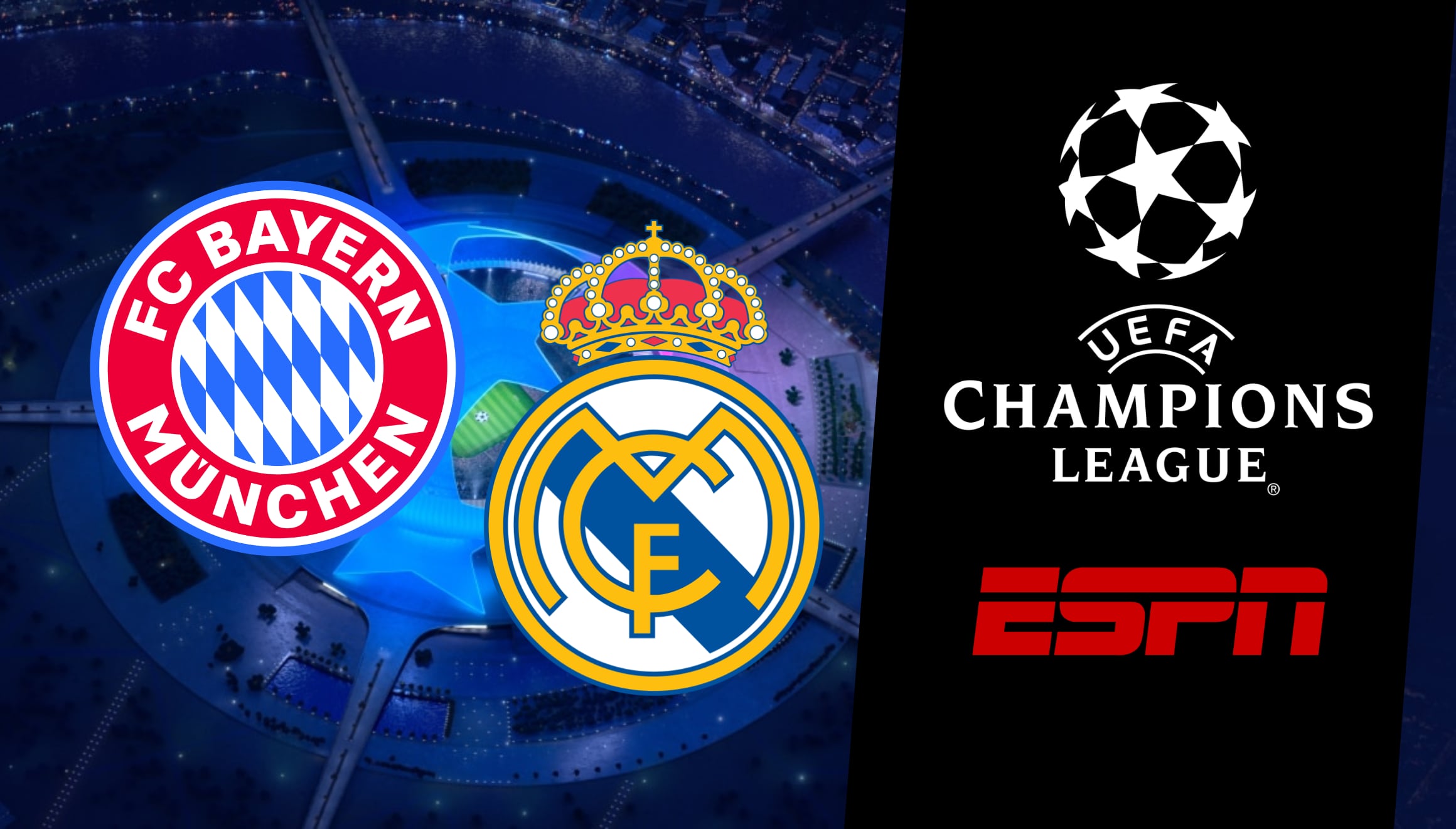 ¡Sintoniza ESPN EN VIVO! Mira el Real Madrid vs. Bayern Múnich EN DIRECTO por Internet a través de Fútbol TV y Disney Plus Online. No te pierdas ni un segundo de la Champions League desde EE. UU. ¡La pasión del fútbol hoy! | Crédito: uefa.com / Composición Gestión Mix
