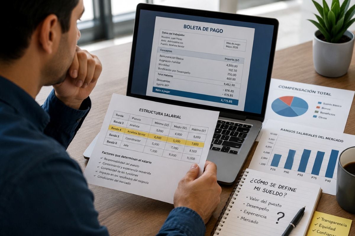 Más del 70% de los trabajadores desconoce qué criterios utiliza su empresa para fijar salarios y ascensos. Foto: Composición Gestión - ChatGPT.
