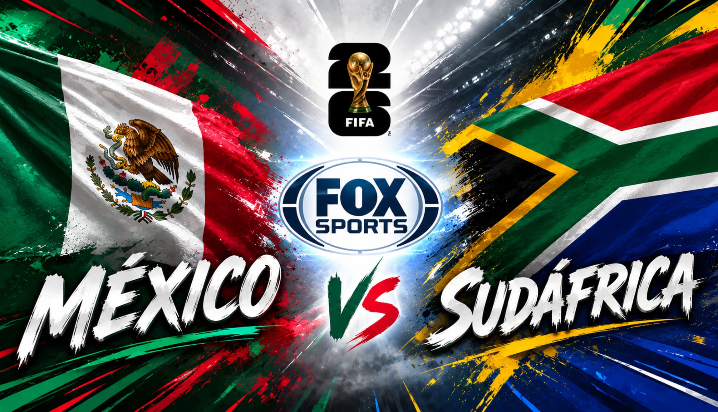 Mira la transmisión de Fox Sports en vivo para seguir el partido de México vs. Sudáfrica en directo, este jueves 11 de junio de 2026, por la Jornada 1 del Mundial 2026. (Foto: Imagen creada por Gestión Mix utilizando la IA de Chat GPT)