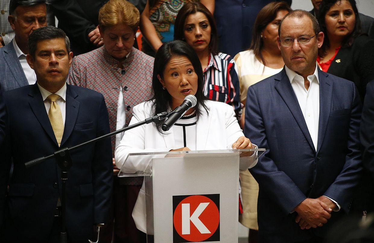 Keiko Fujimori, lideresa de Fuerza Popular, rechazó el pedido de la fiscal Delia Espinoza. Foto: USI