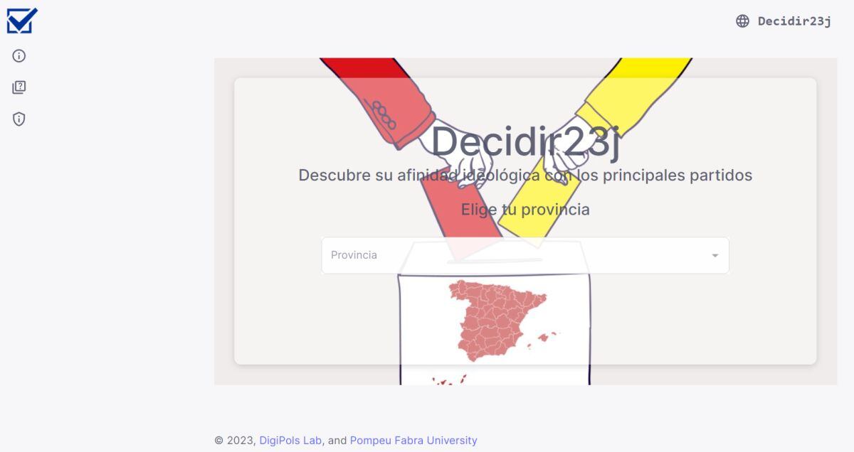 Decidir-23J te indica, basado en tus respuestas, con qué partido te identificas más (Foto: Decidir-23J)